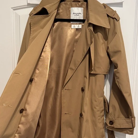 Abercrombie & Fitch Tan Trench Coat - Picture 7 of 9